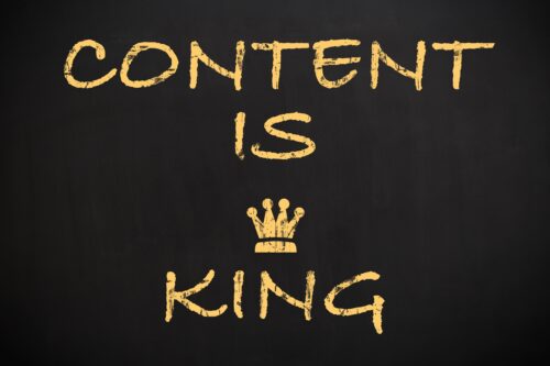 Graphic illustrating the synergy between high-quality content, website design, and SEO strategy, with a focus on Houston businesses